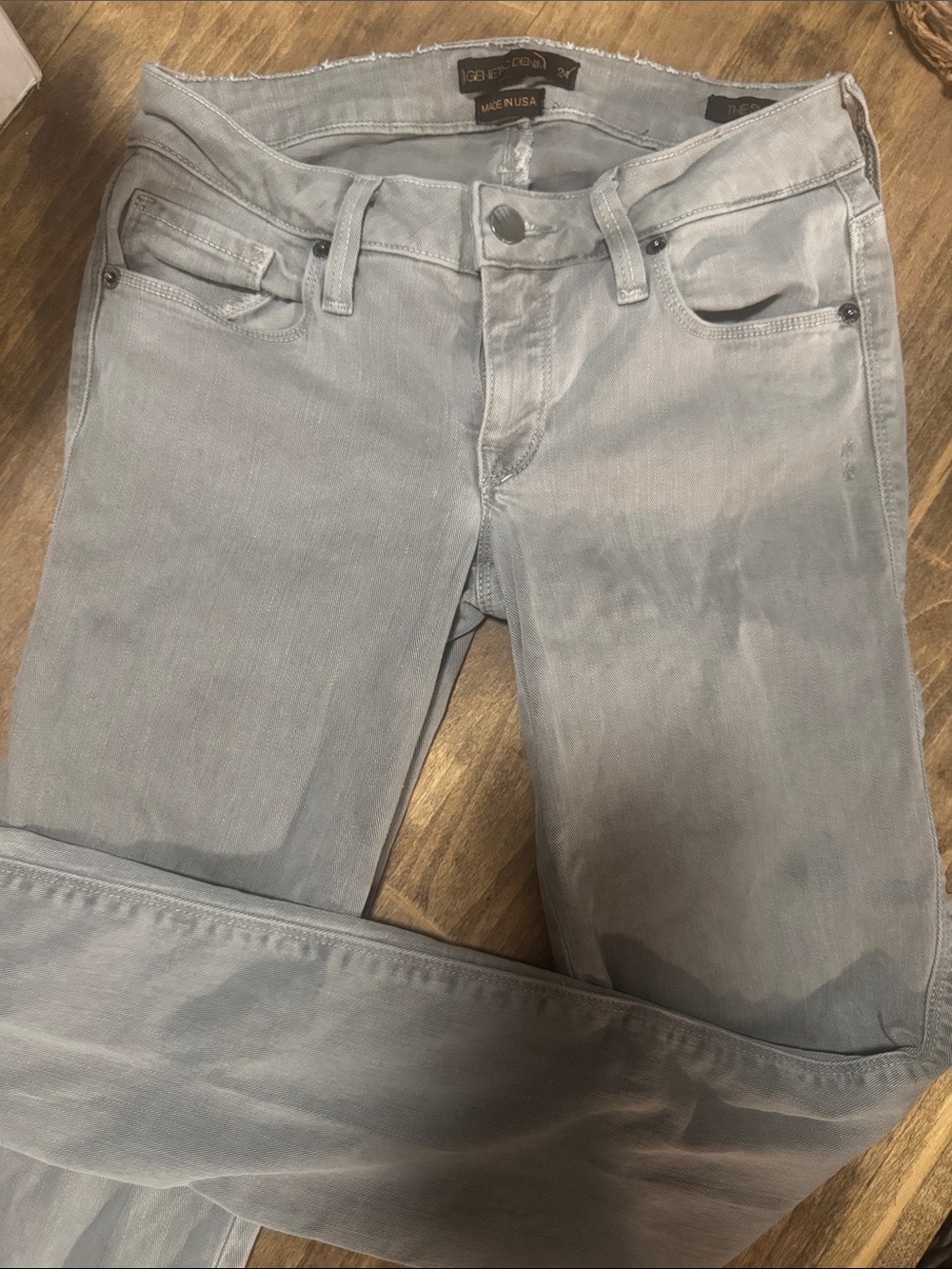 Genetic Denim Skinny Jeans in Light Gray
